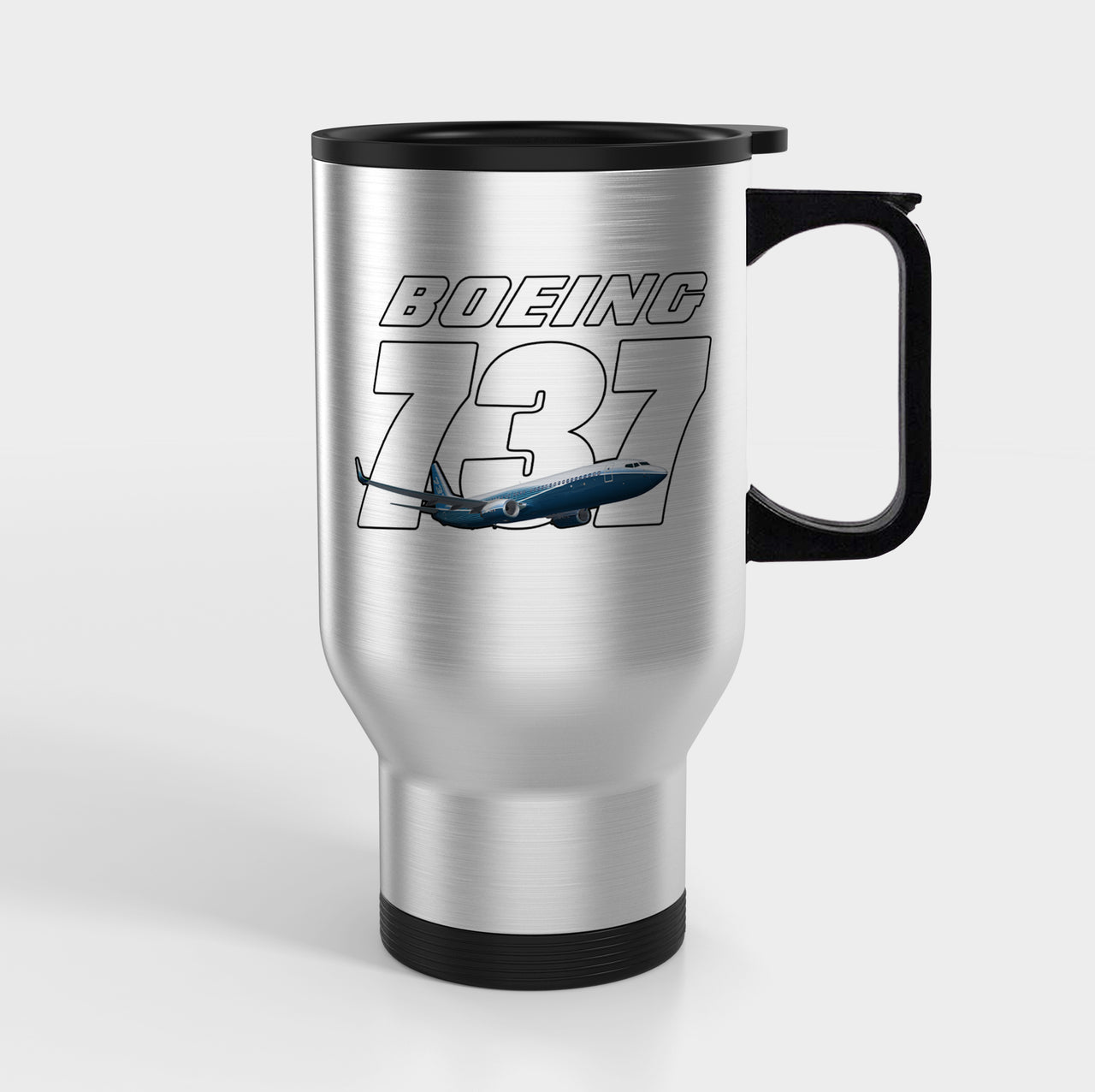 Super Boeing 737+Text Designed Travel Mugs (With Holder)