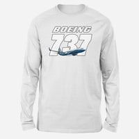 Thumbnail for Super Boeing 737+Text Designed Long-Sleeve T-Shirts