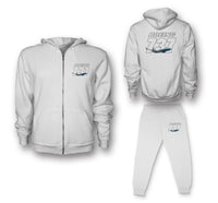Thumbnail for Super Boeing 737+Text Designed Zipped Hoodies & Sweatpants Set