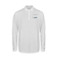 Thumbnail for Super Boeing 737+Text Designed Long Sleeve Polo T-Shirts