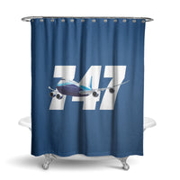 Thumbnail for Super Boeing 747 Designed Shower Curtains