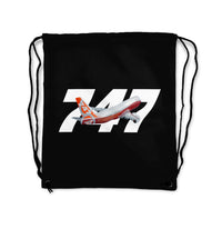Thumbnail for Super Boeing 747 Intercontinental Designed Drawstring Bags