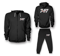 Thumbnail for Super Boeing 747 Intercontinental Designed Zipped Hoodies & Sweatpants Set