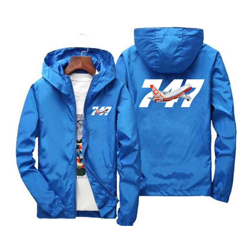 Super Boeing 747 Intercontinental Designed Windbreaker Jackets