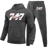 Thumbnail for Super Boeing 747 Intercontinental Designed Hoodies & Sweatpants Set