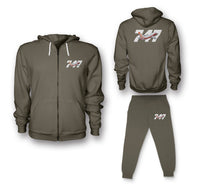 Thumbnail for Super Boeing 747 Intercontinental Designed Zipped Hoodies & Sweatpants Set