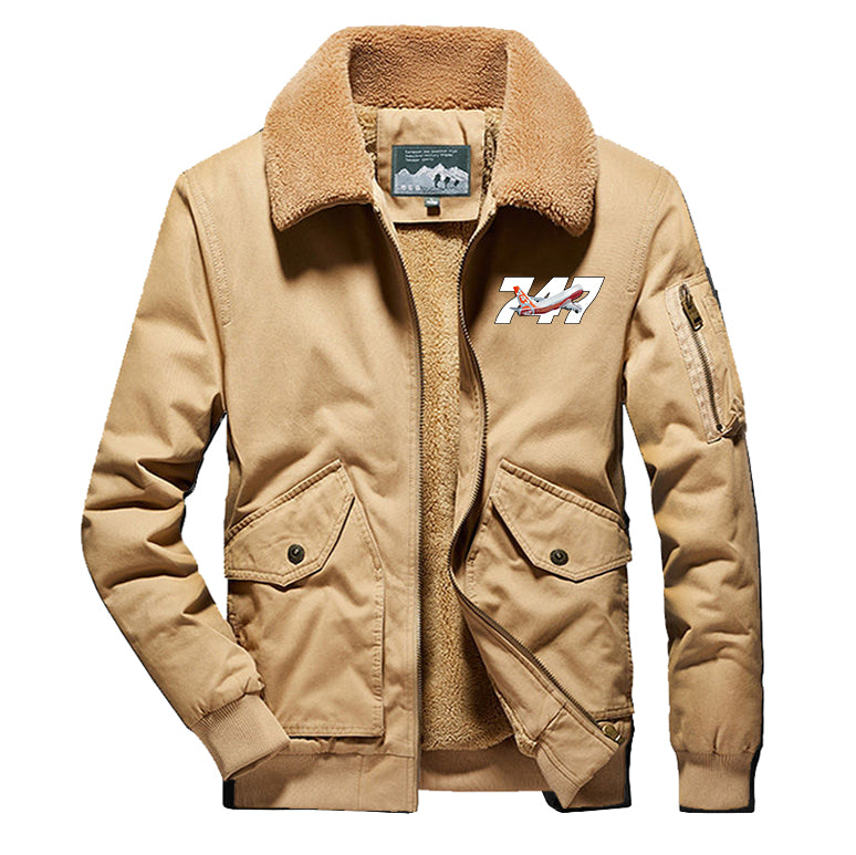 Super Boeing 747 Intercontinental Designed Thick Bomber Jackets