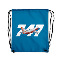 Thumbnail for Super Boeing 747 Intercontinental Designed Drawstring Bags