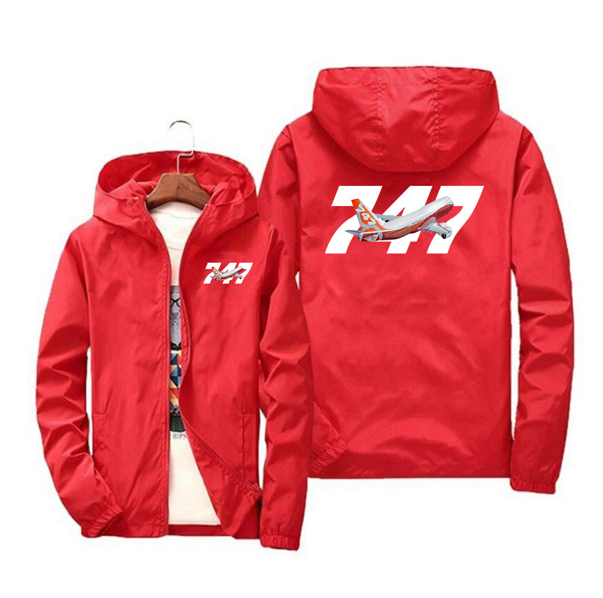 Super Boeing 747 Intercontinental Designed Windbreaker Jackets