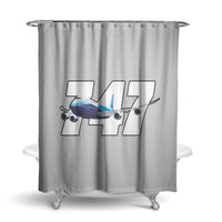 Thumbnail for Super Boeing 747 Designed Shower Curtains