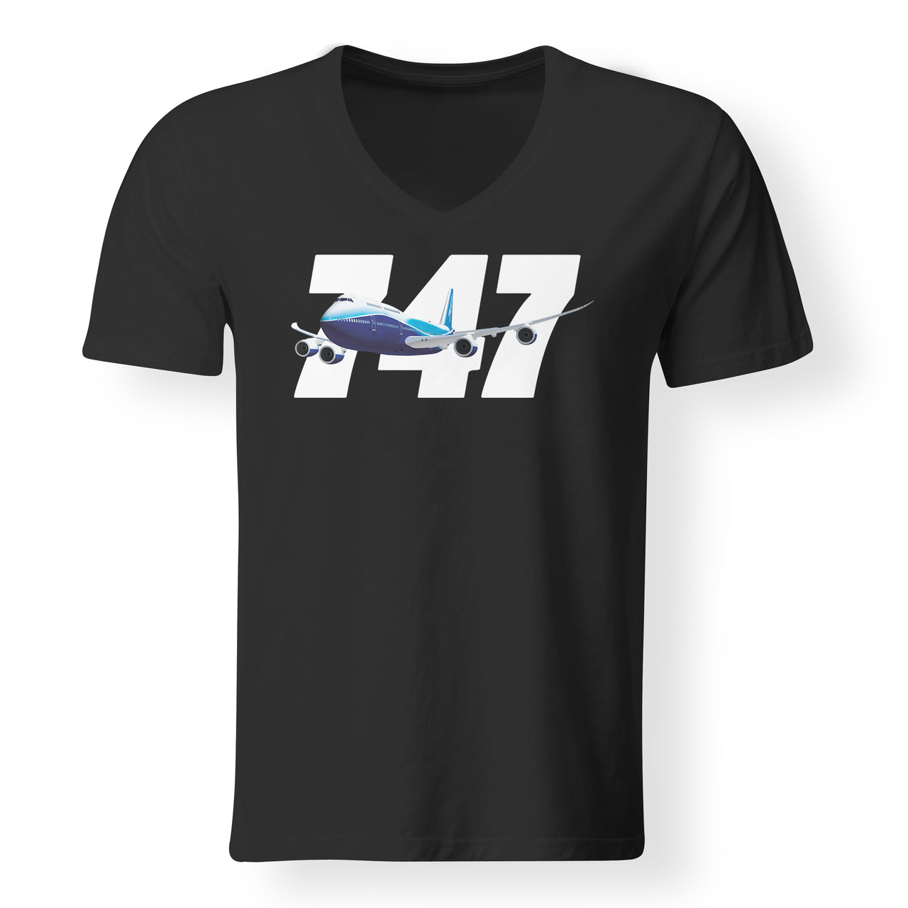 Super Boeing 747 Designed V-Neck T-Shirts