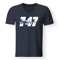 Thumbnail for Super Boeing 747 Designed V-Neck T-Shirts