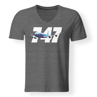 Thumbnail for Super Boeing 747 Designed V-Neck T-Shirts