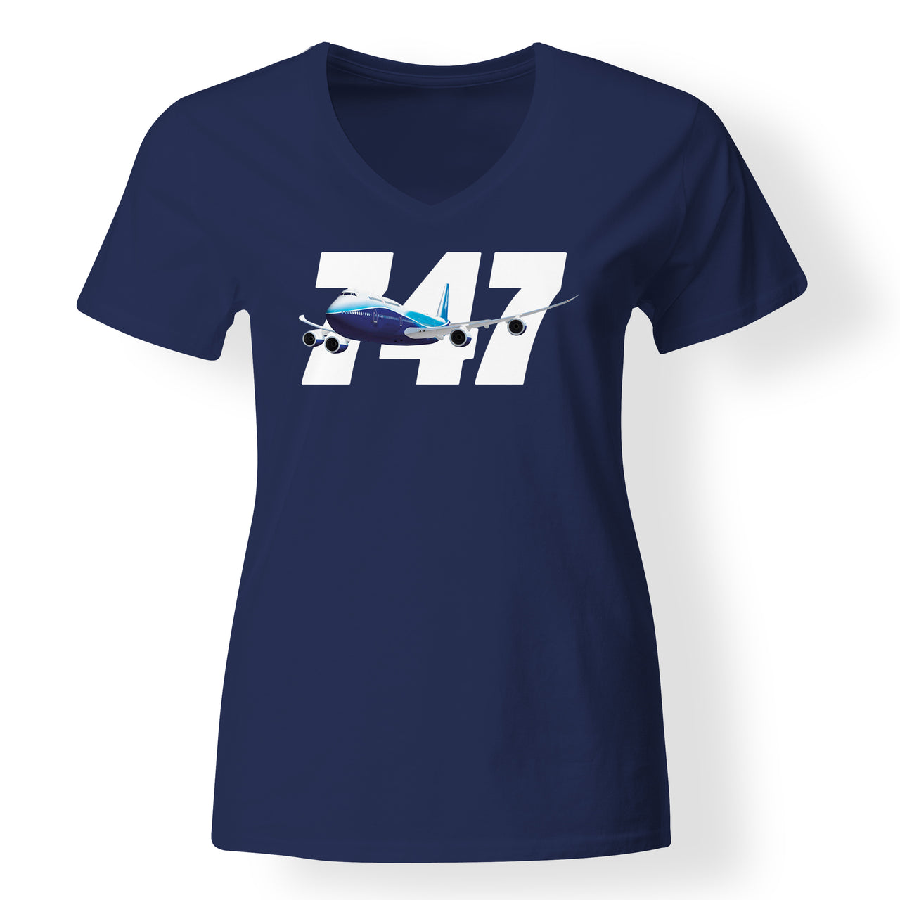 Super Boeing 747 Designed V-Neck T-Shirts