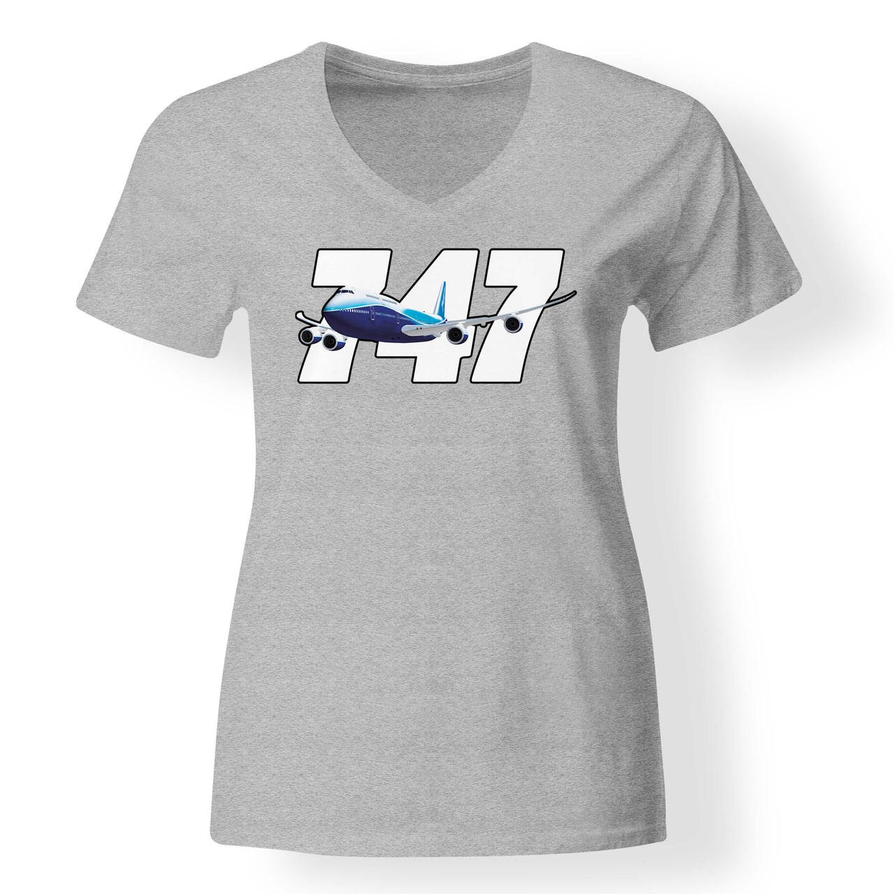 Super Boeing 747 Designed V-Neck T-Shirts