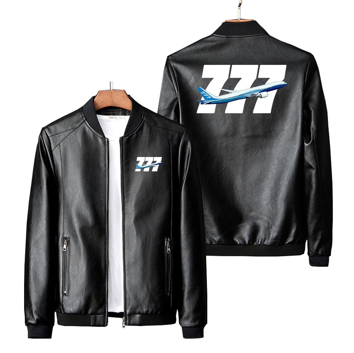 Super Boeing 777 Designed PU Leather Jackets