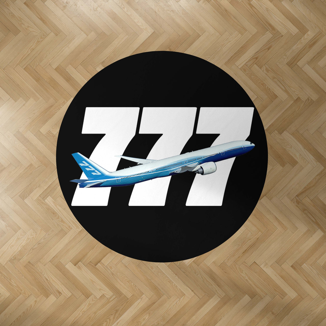 Super Boeing 777 Designed Carpet & Floor Mats (Round)