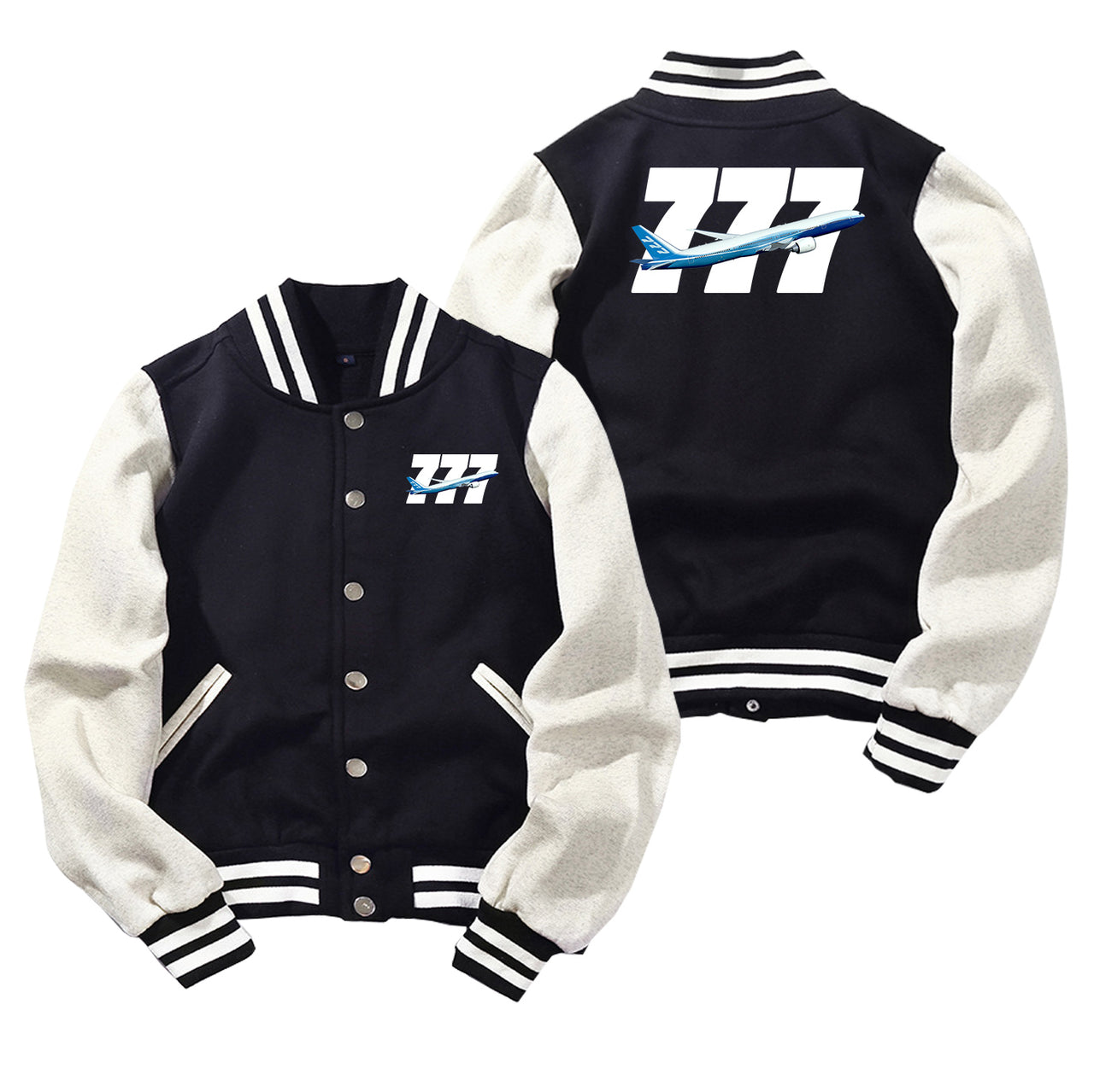 Super Boeing 777 Designed Baseball Style Jackets