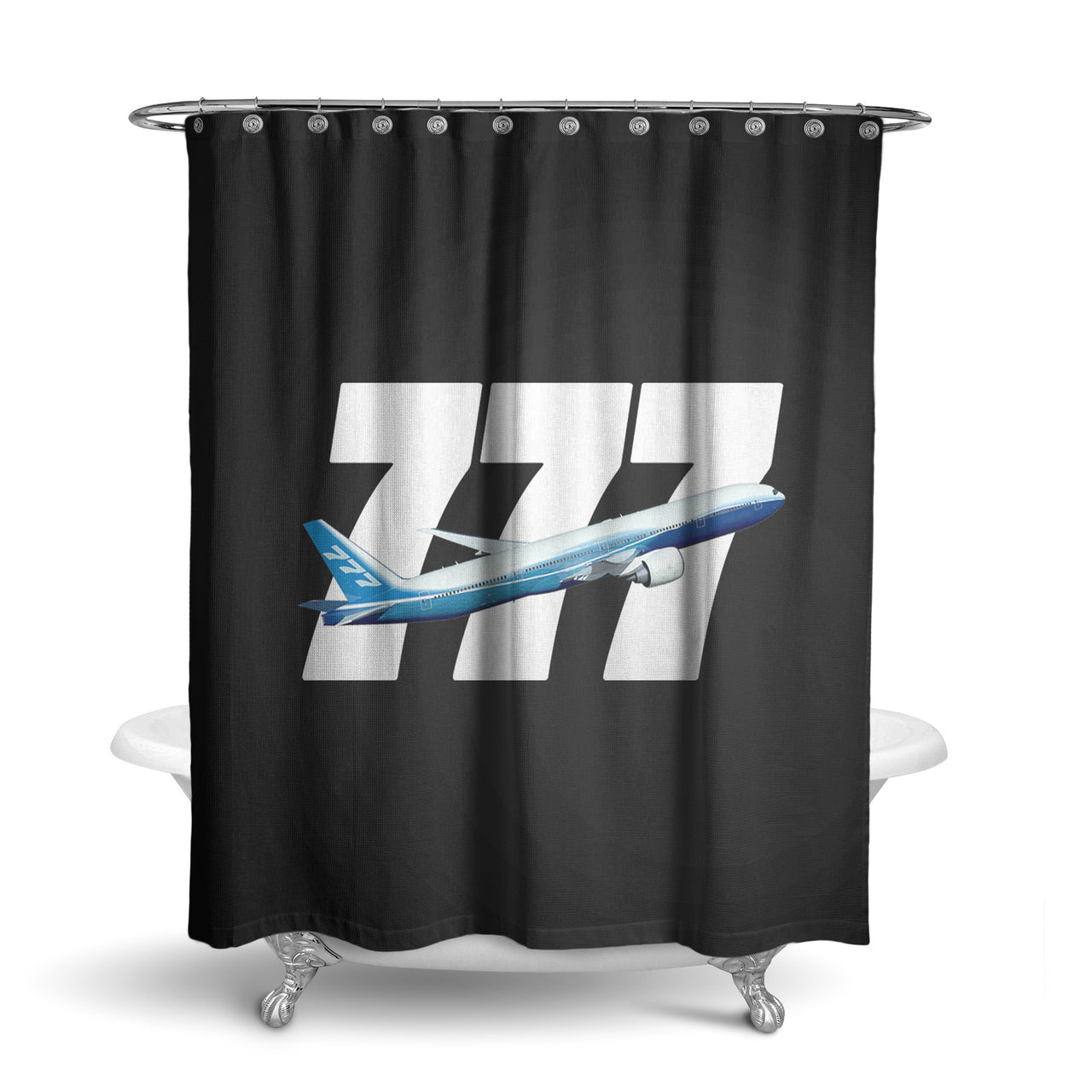 Super Boeing 777 Designed Shower Curtains