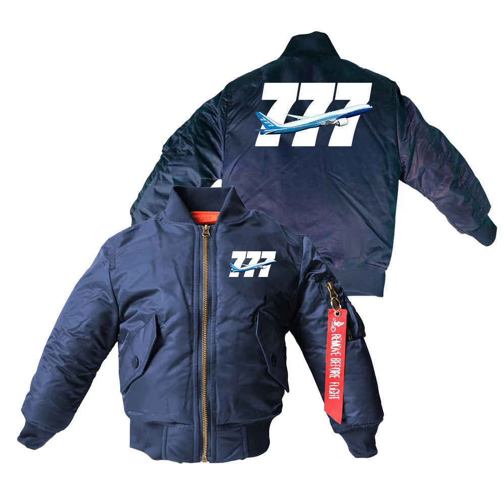 Super Boeing 777 Designed Children Bomber Jackets