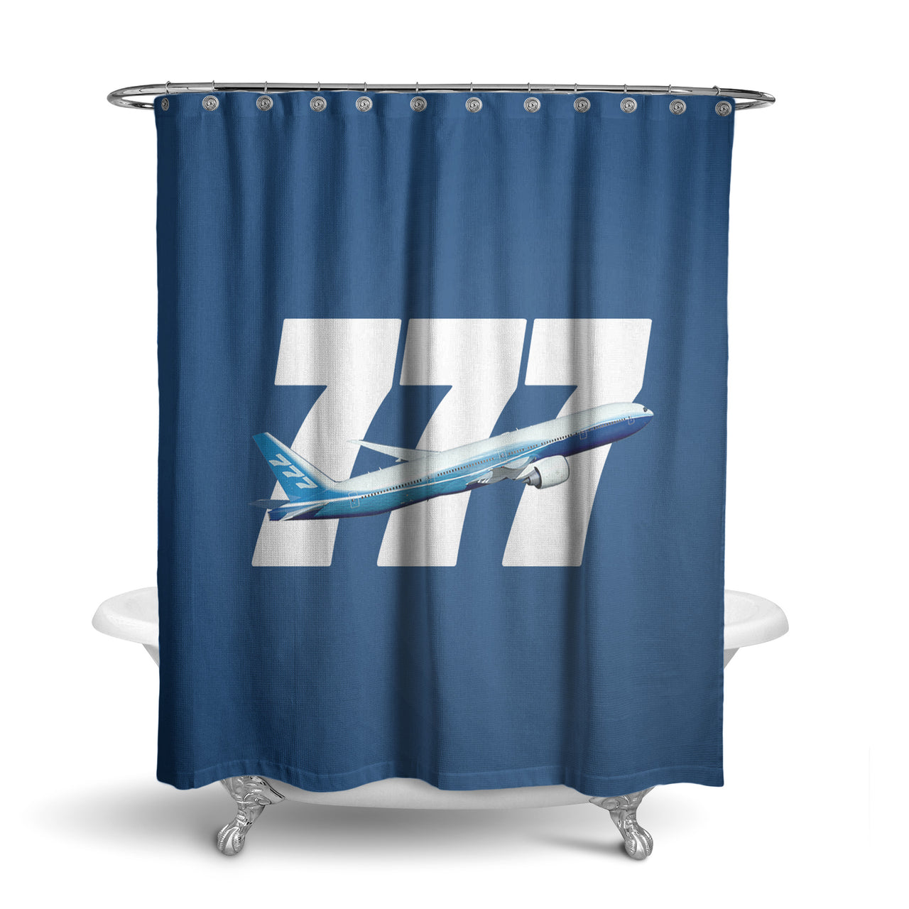 Super Boeing 777 Designed Shower Curtains