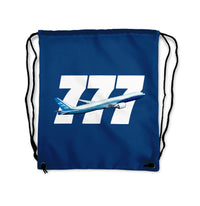 Thumbnail for Super Boeing 777 Designed Drawstring Bags