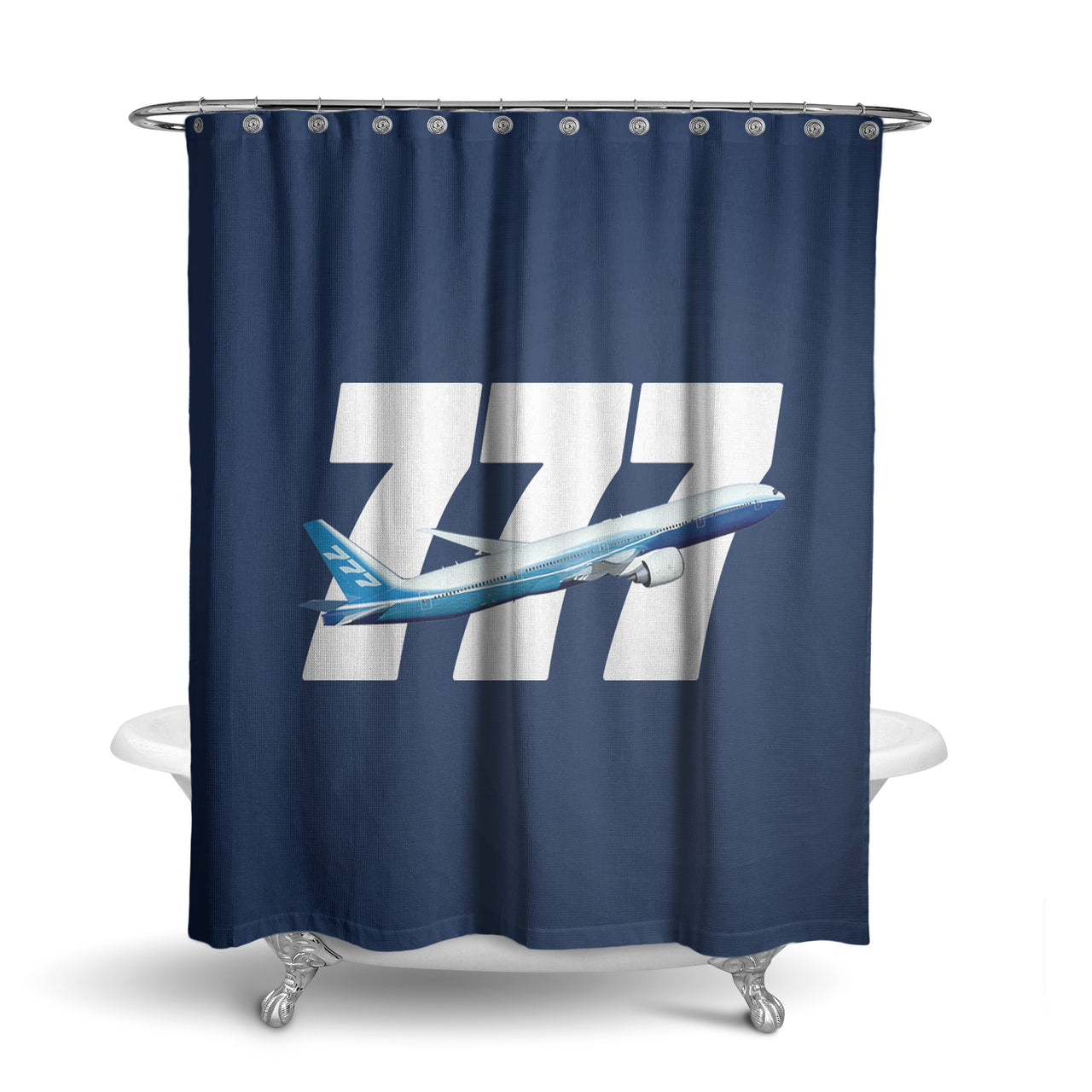 Super Boeing 777 Designed Shower Curtains