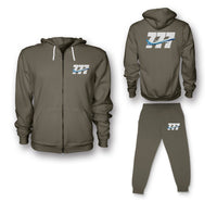 Thumbnail for Super Boeing 777 Designed Zipped Hoodies & Sweatpants Set