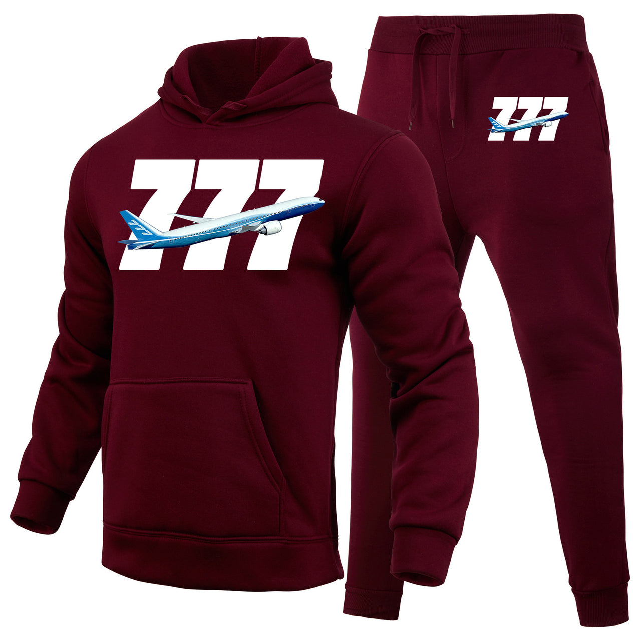 Super Boeing 777 Designed Hoodies & Sweatpants Set
