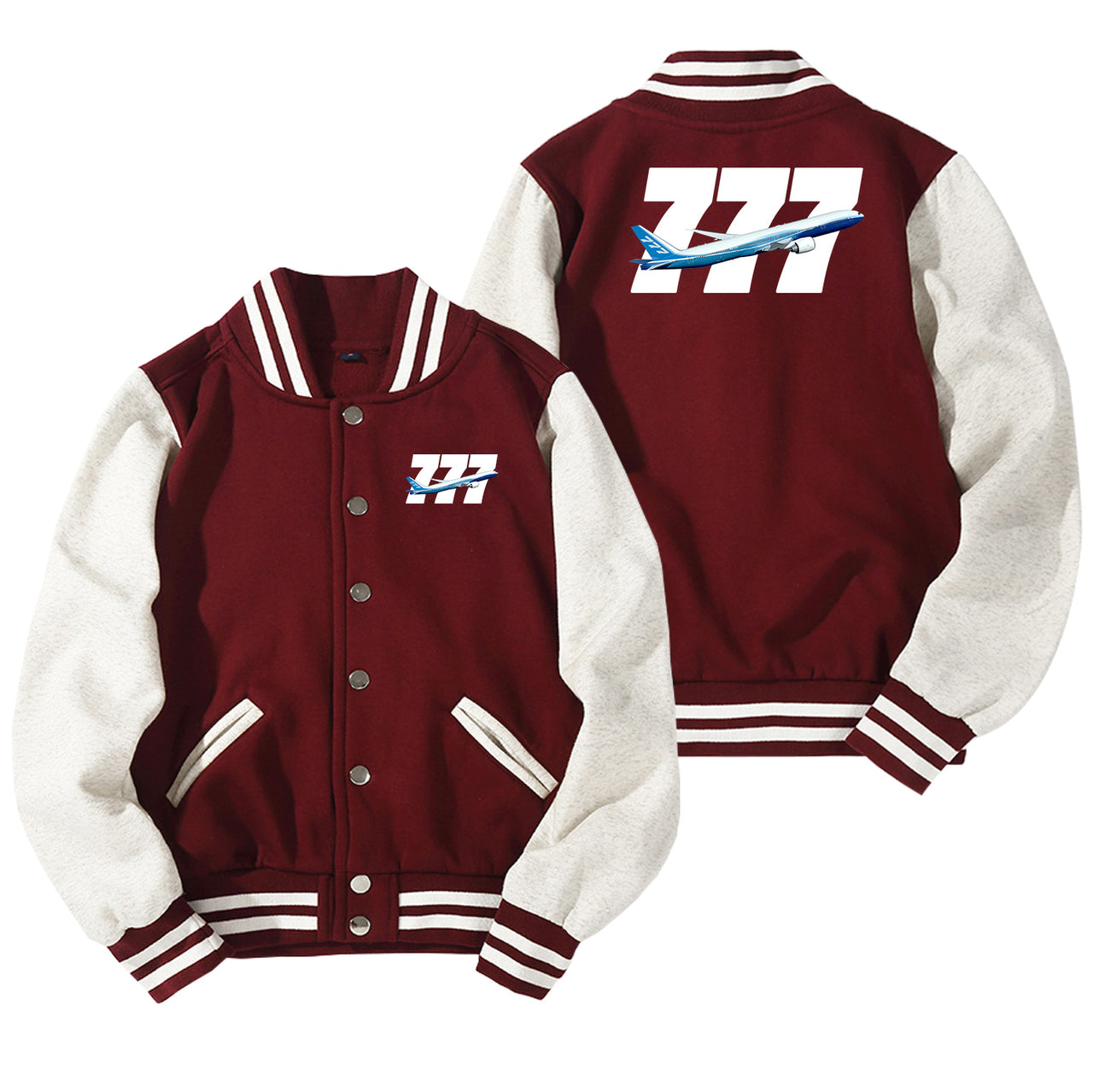 Super Boeing 777 Designed Baseball Style Jackets