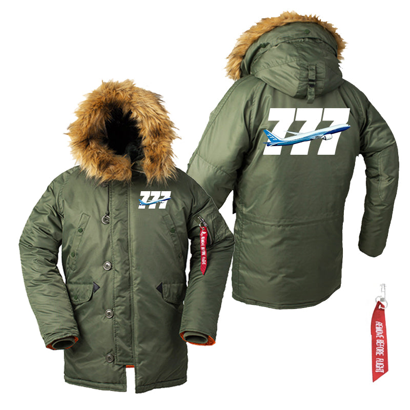 Super Boeing 777 Designed Parka Bomber Jackets