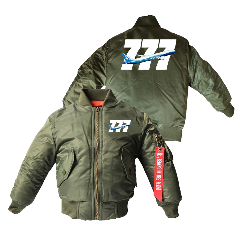 Super Boeing 777 Designed Children Bomber Jackets