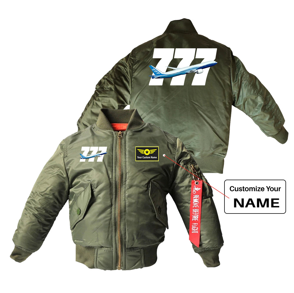 Super Boeing 777 Designed Children Bomber Jackets