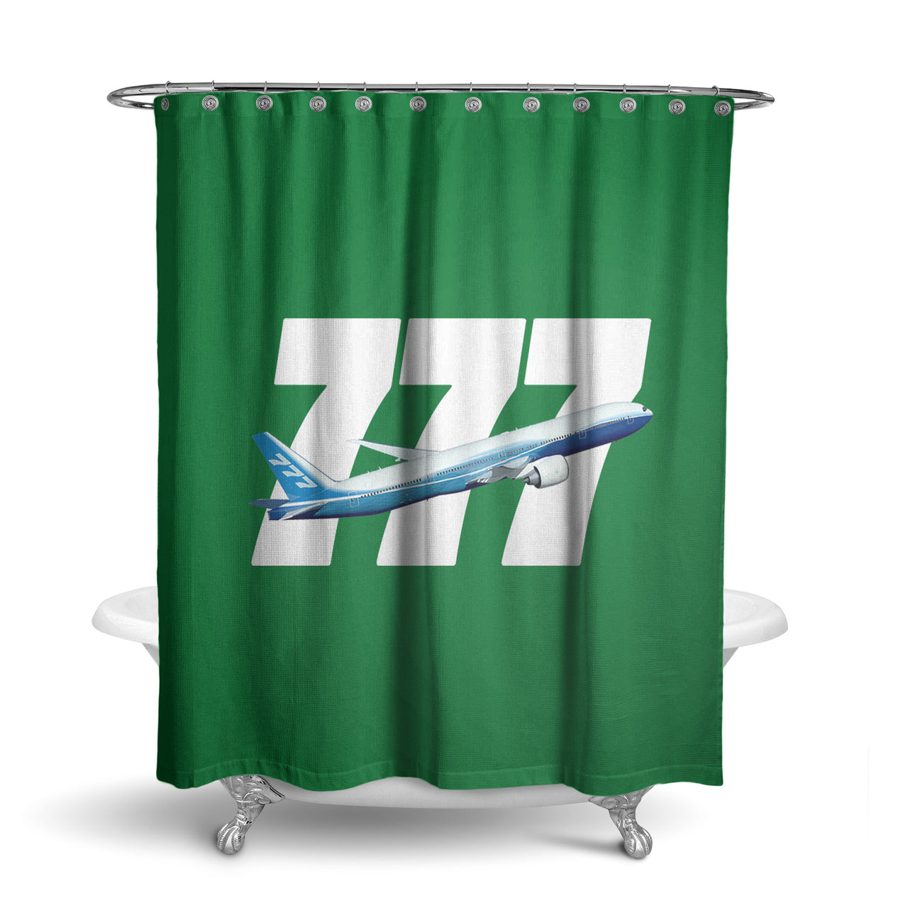Super Boeing 777 Designed Shower Curtains