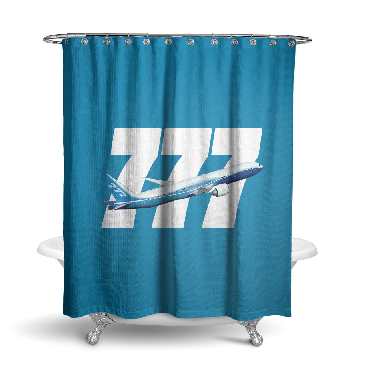 Super Boeing 777 Designed Shower Curtains