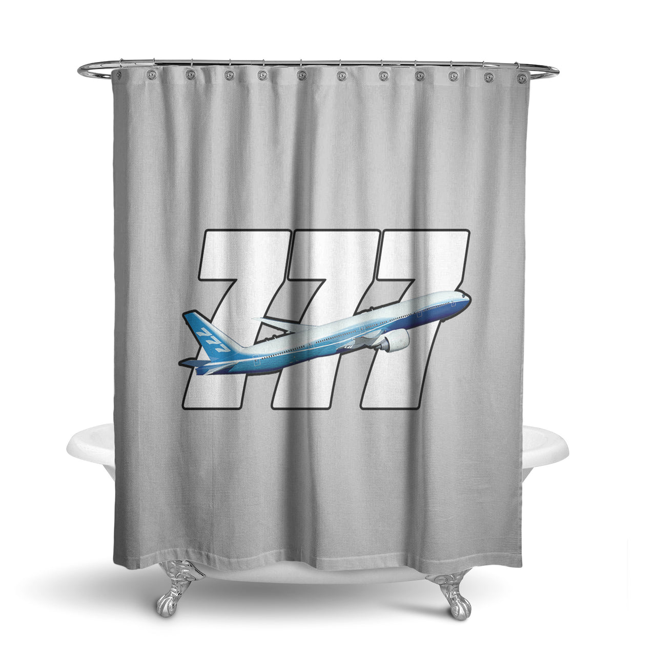 Super Boeing 777 Designed Shower Curtains