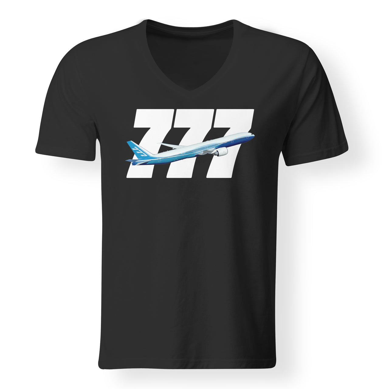 Super Boeing 777 Designed V-Neck T-Shirts