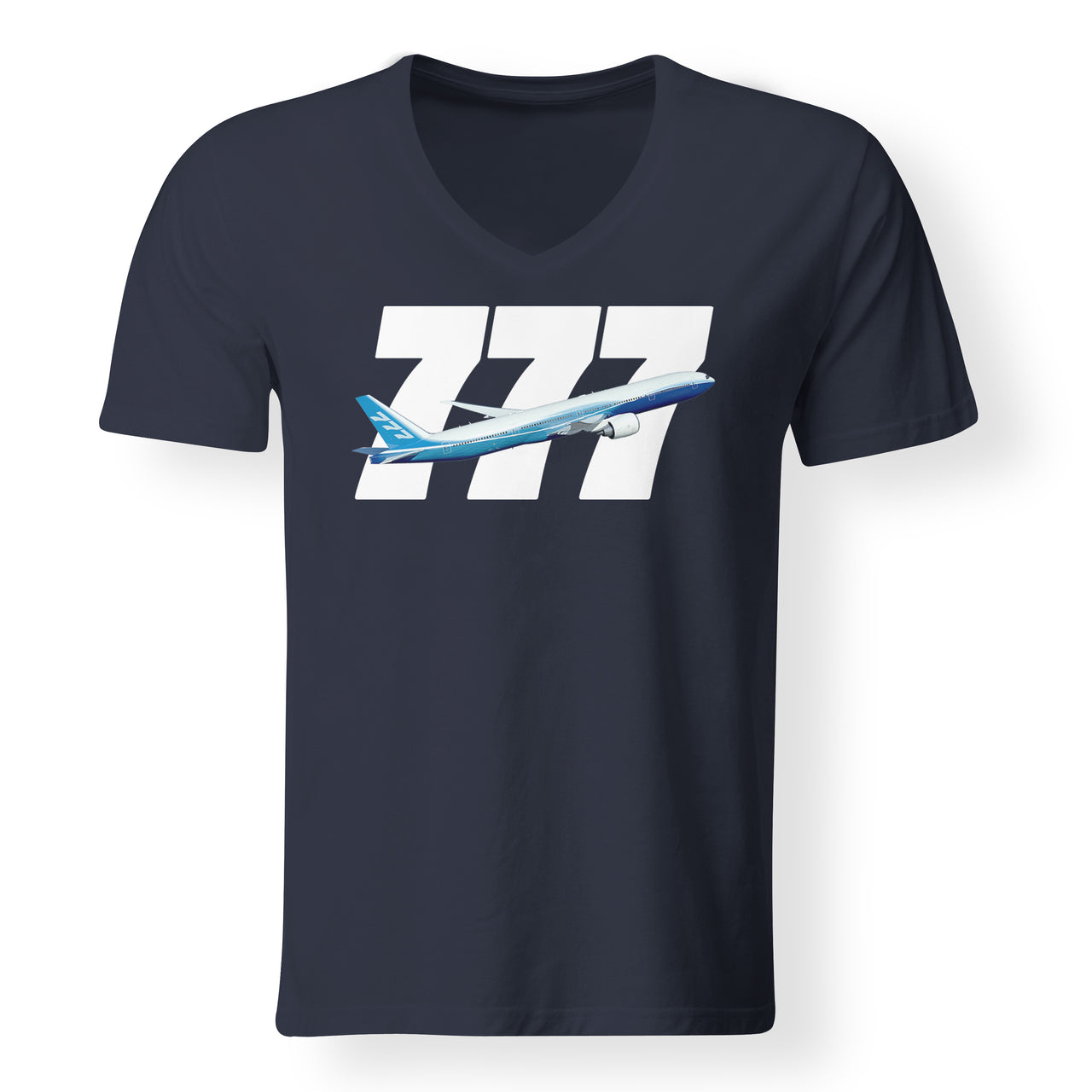 Super Boeing 777 Designed V-Neck T-Shirts