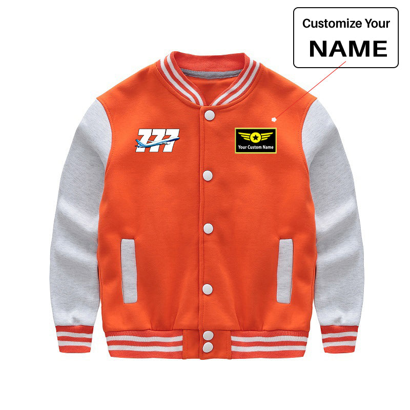 Super Boeing 777 Designed "CHILDREN" Baseball Jackets
