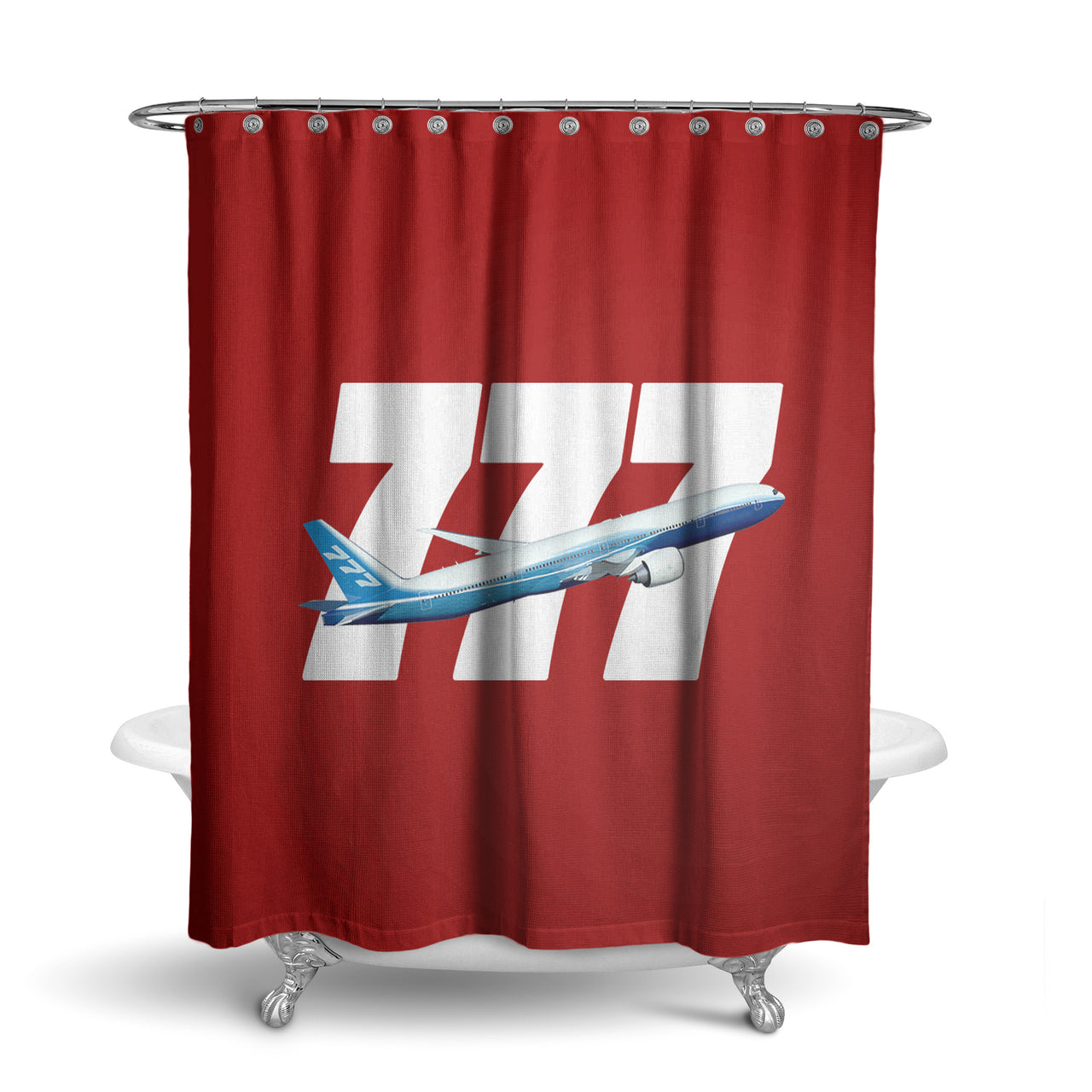 Super Boeing 777 Designed Shower Curtains
