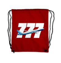 Thumbnail for Super Boeing 777 Designed Drawstring Bags
