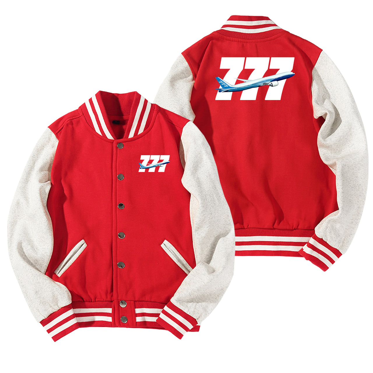 Super Boeing 777 Designed Baseball Style Jackets