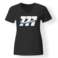 Thumbnail for Super Boeing 777 Designed V-Neck T-Shirts
