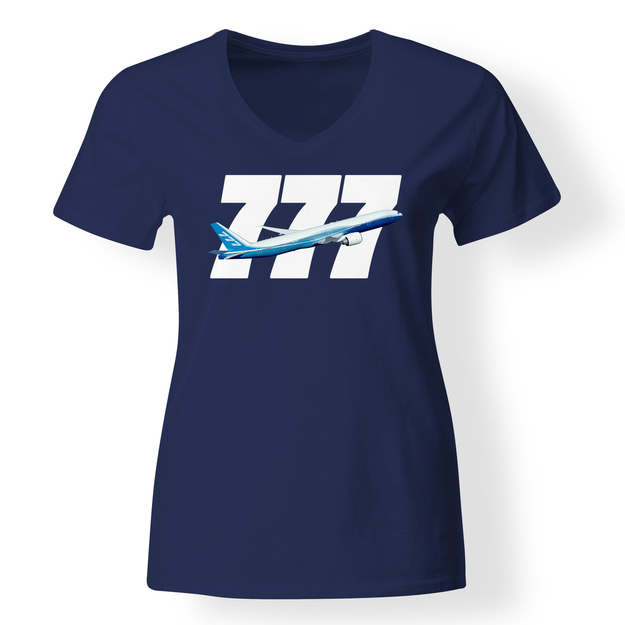 Super Boeing 777 Designed V-Neck T-Shirts