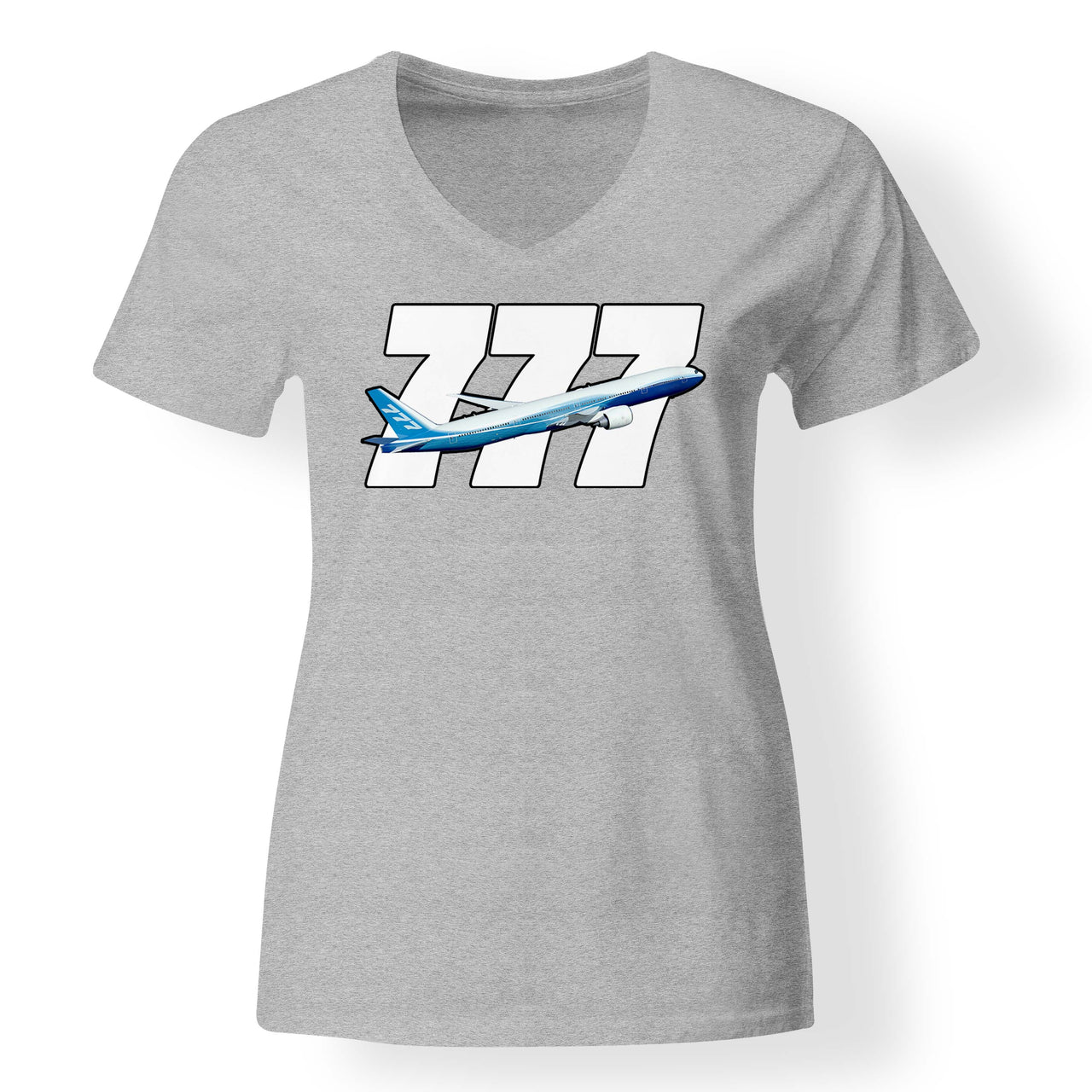 Super Boeing 777 Designed V-Neck T-Shirts