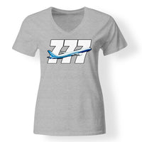 Thumbnail for Super Boeing 777 Designed V-Neck T-Shirts