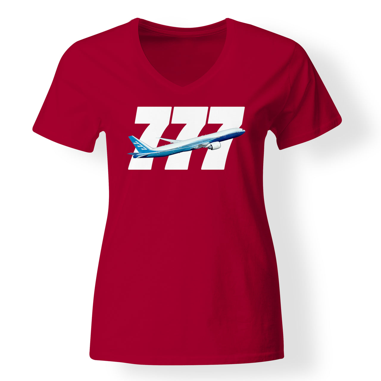 Super Boeing 777 Designed V-Neck T-Shirts