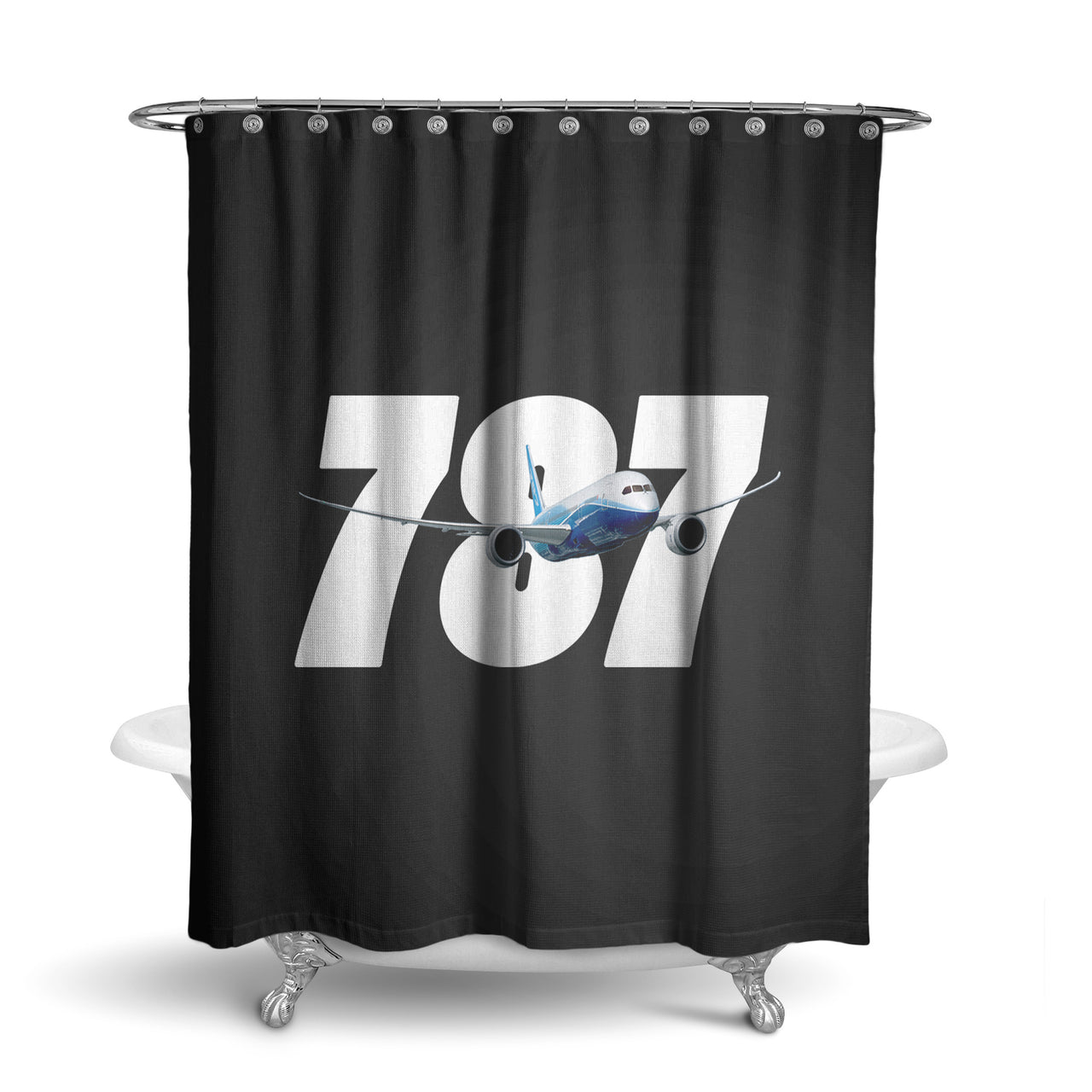 Super Boeing 787 Designed Shower Curtains