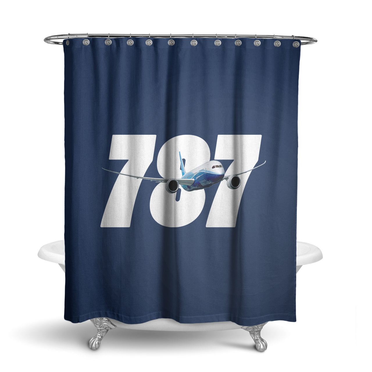 Super Boeing 787 Designed Shower Curtains