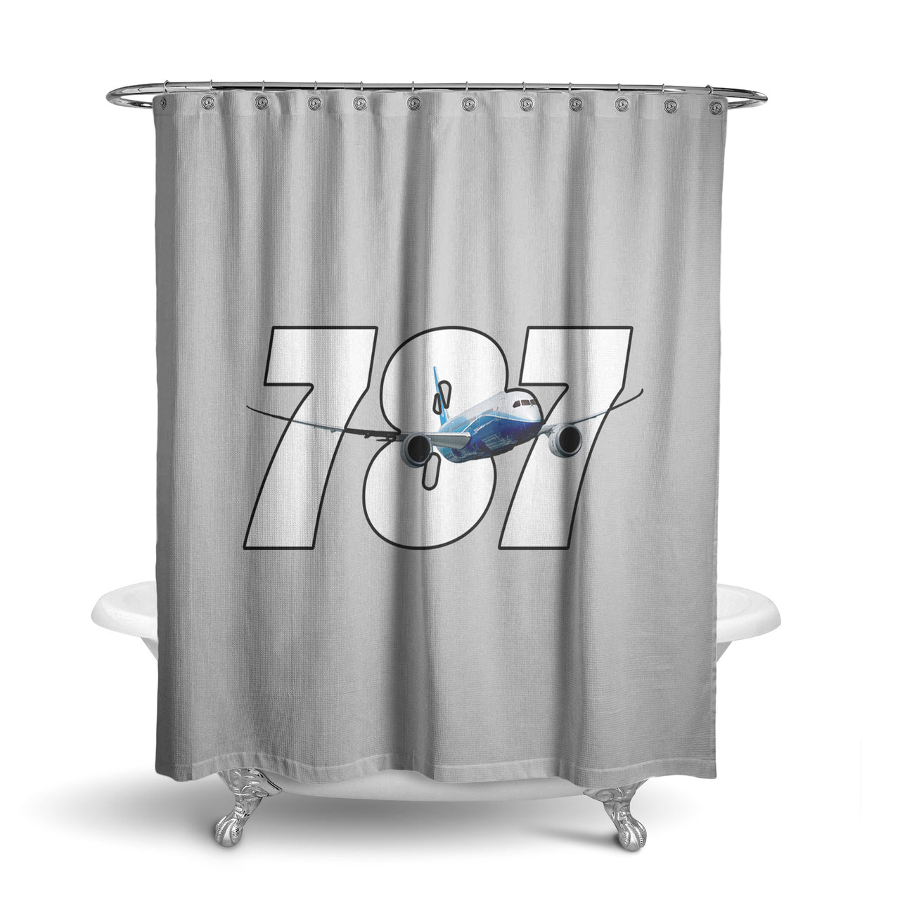 Super Boeing 787 Designed Shower Curtains